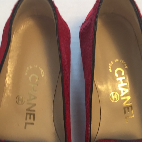 Chanel Loafers size 36 Red w Leather and Fur - Picture 4 of 15